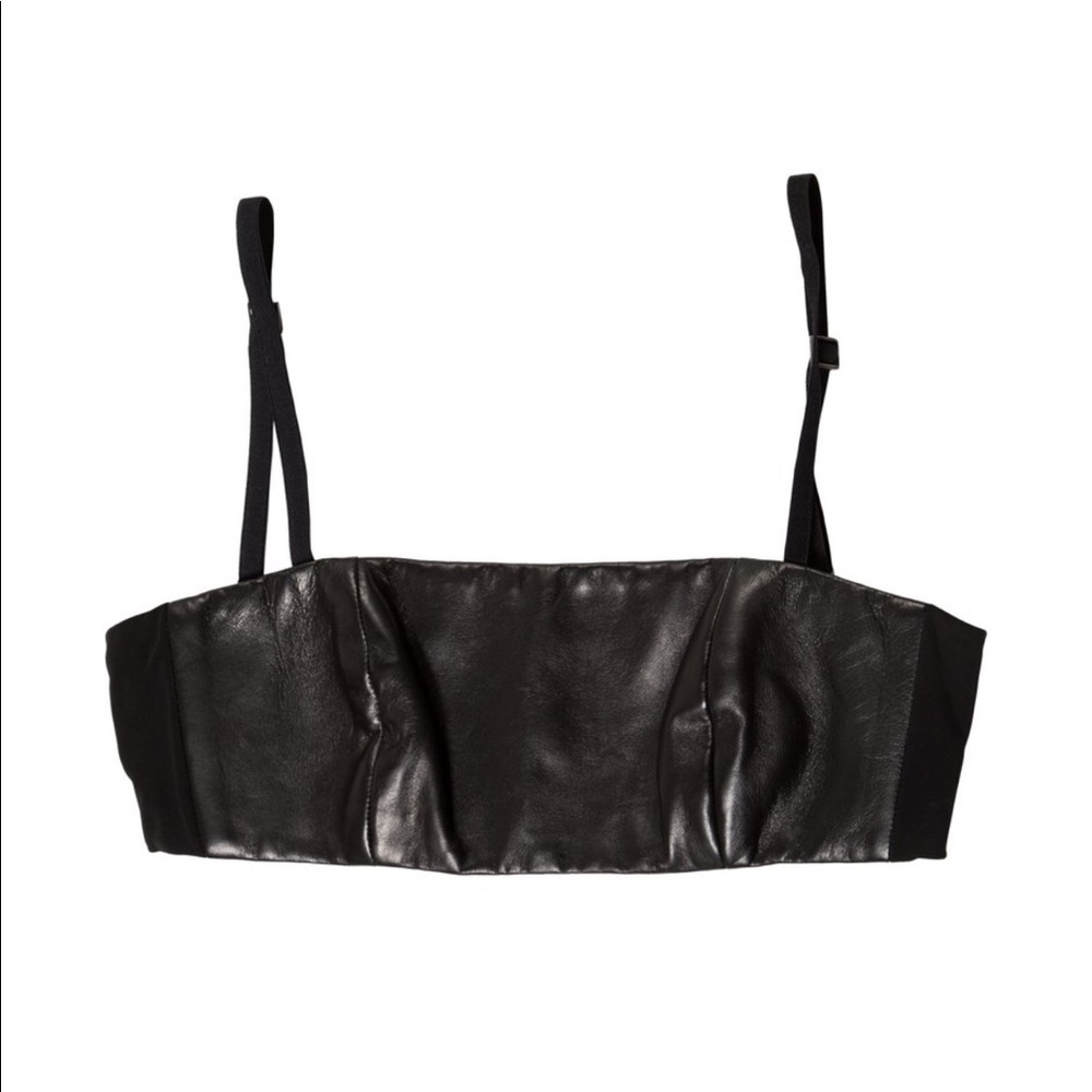 Kaufman Franco Leather bustier tube top